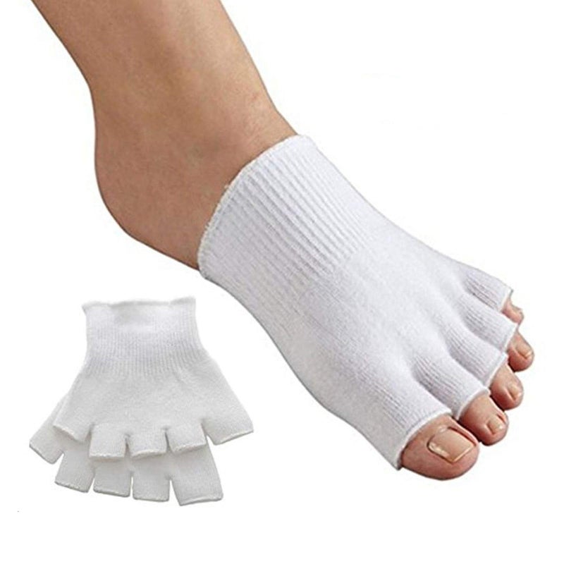 CVNRCLP Gel-Lined Compression Toe Separator Socks (1 Pair) | Comfortable Alignment Solution | Relieves Foot Pain From Corns, Metatarsalgia, Overlapping & Pinched Toes